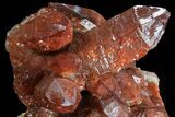 Natural Red Quartz Crystal Cluster - Morocco #74525-2